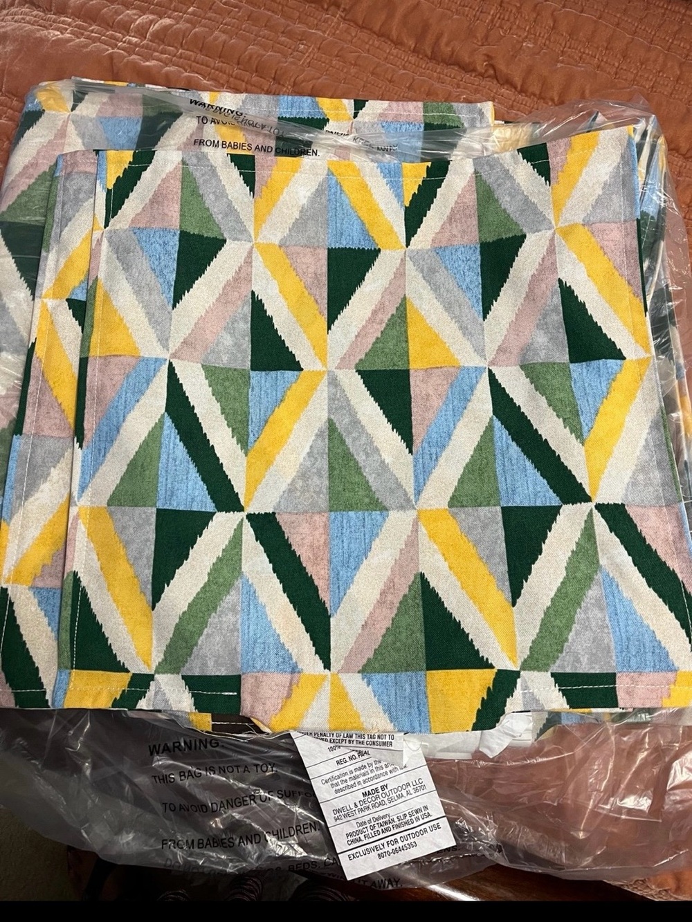 8 Allen & Roth Color Block Throw Pillow Covers-New - Picture 4 of 9